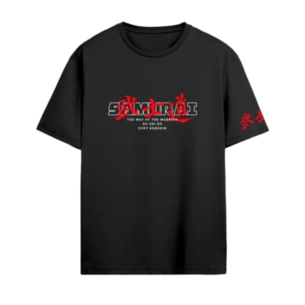 Coryxkenshin Merch Samurai Wordmark Black T Shirt